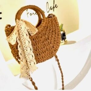 NEW BOHO WOVEN STRAW SMALL BAG